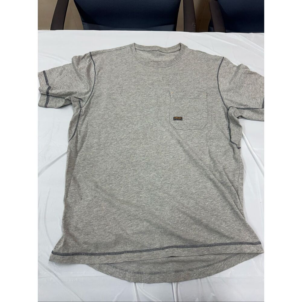 Ariat Mens Grey Workman Short Sleeve Pocket Tee